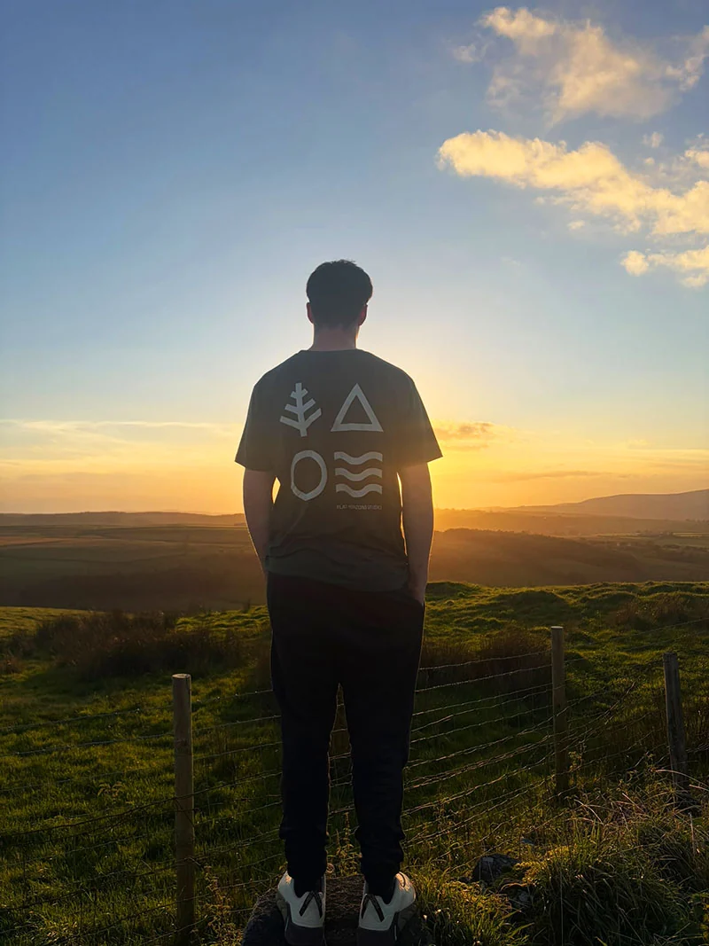 Sonny wearing Flat Horizons in Howarth, West Yorkshire